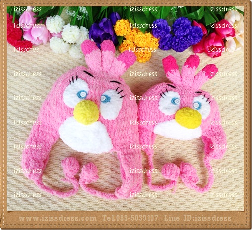 ใหม่สุดๆ พร้อมส่งหมวกแองกี้เบริ์ดสีชมพู angry bird ผลิตจากไหมขนแกะอย่างดี สวมใส่นุ่มสบายศีรษะค่ะ