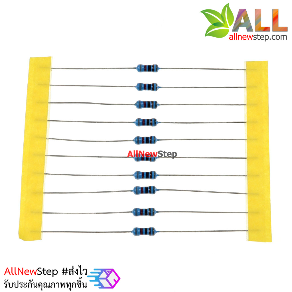 ตัวต้านทาน 8.2 K 1/4W Metal film 8.2k 1% จำนวน 10 ชิ้น