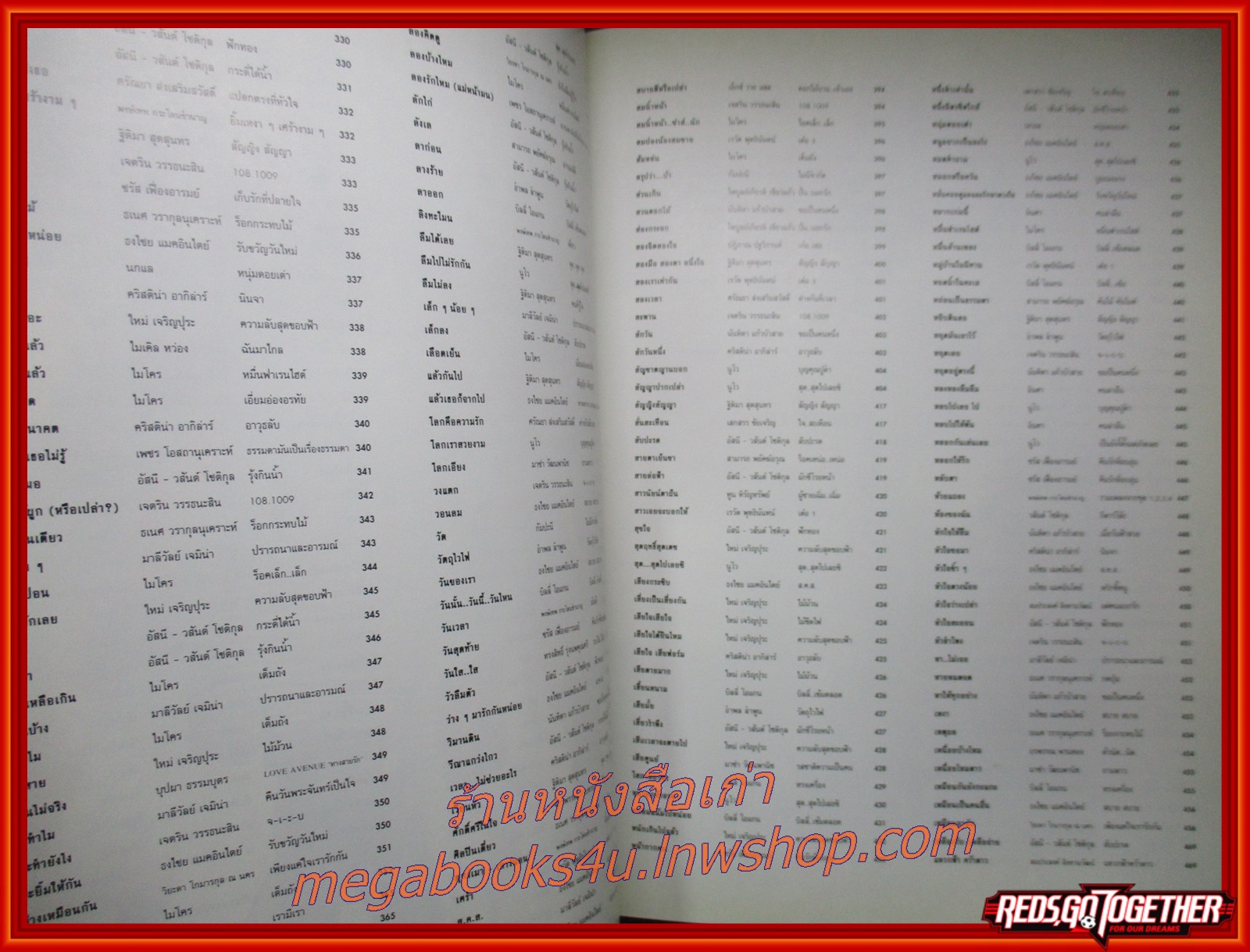 หนังสือรวมเพลงฮิต 10 ปี แกรมมี่ Grammy