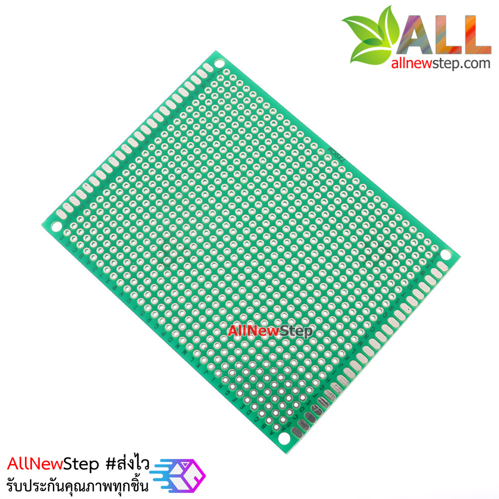 แผ่น PCB อเนกประสงค์สีเขียวแบบ 1 ด้าน ขนาด 7x9 cm