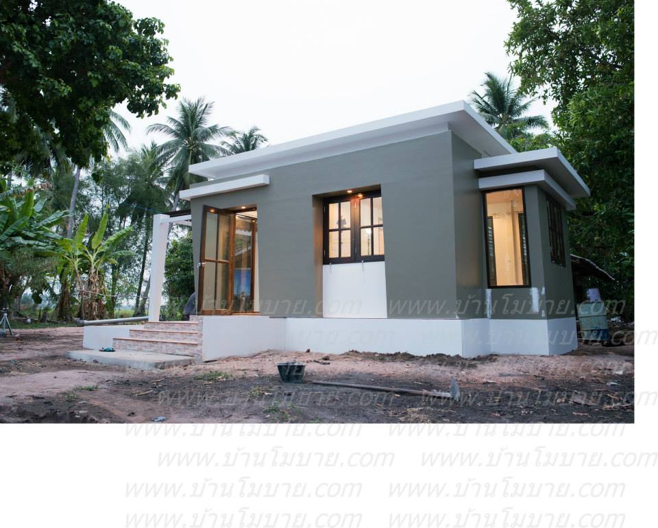 บ้านน็อคดาวน์ สไตล์ โมเดิร์น ขนาด 3.5x5.5 ม. (1 ห้องนอน 1 ห้องน้ำ 1ห้องโถง)
