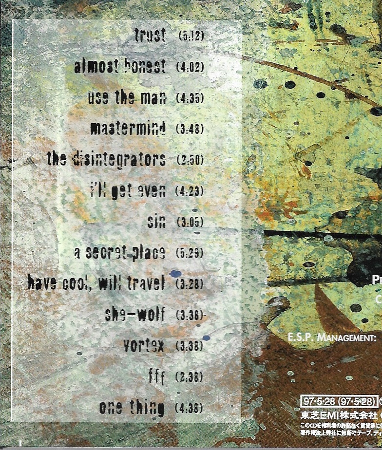 Used CD,Megadeth - Cryptic Writings (A)(1997)(Japan)