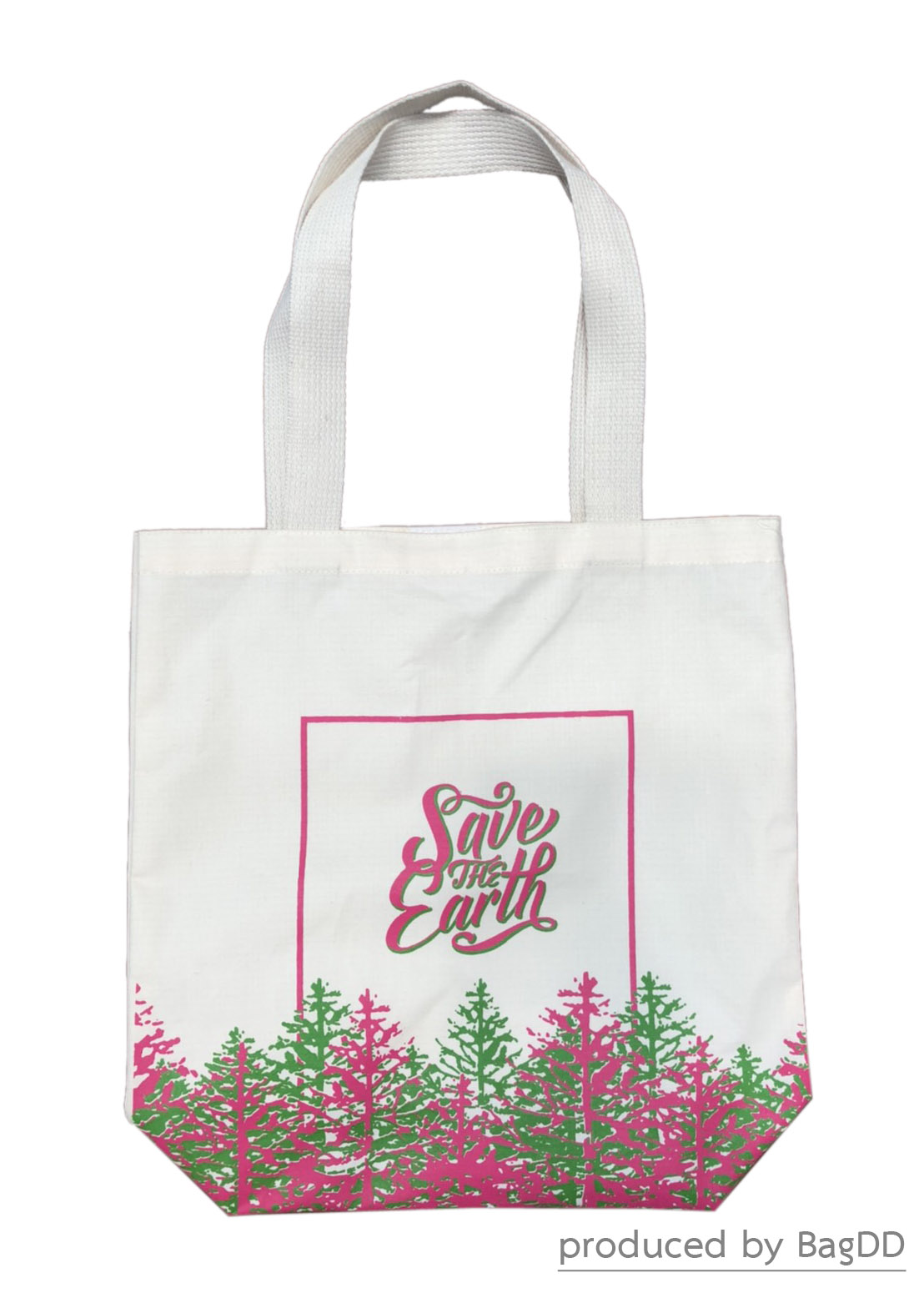 กระเป๋าผ้าดิบ สกรีนลาย " save the earth " 2 สี