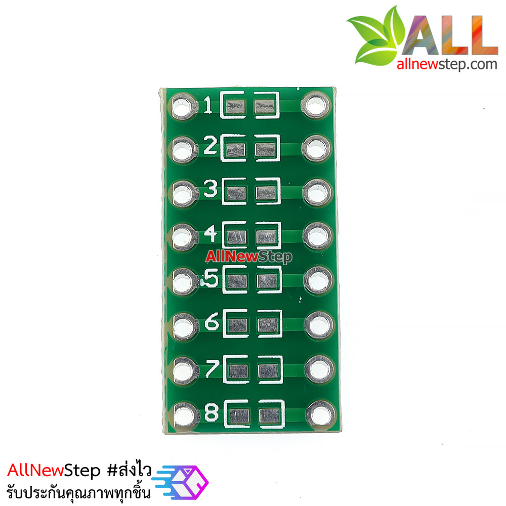 PCB Capacitance Resistance LED SMT adapter board แผ่นปริ้นแปลงอุปกรณ์ SMT ขนาด 0805 0603 0402 เป็นแบบ DIP