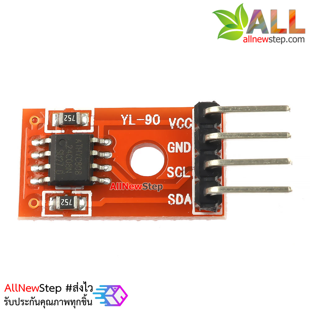 AT24C02 256 Byte I2C Interface EEPROM Memory Module พร้อมสายไฟ