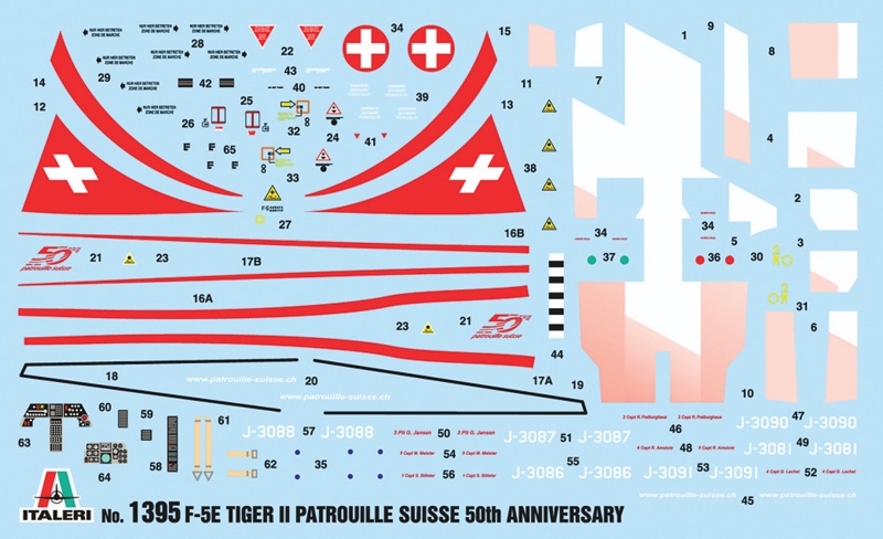 1/72 F-5E TIGER ll PATROUILLE SUISSE