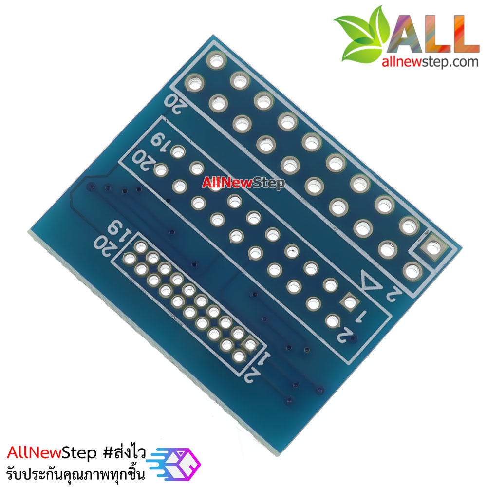 แผ่นปริ้นขยายขา 1.27mm 2.0MM 2.54MM 2x10 2x10 Adapter board downloader interface 20P