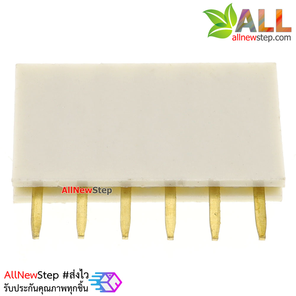 Pin header Female Header Single Row 2.54mm 6p Pin1x6 สีขาว