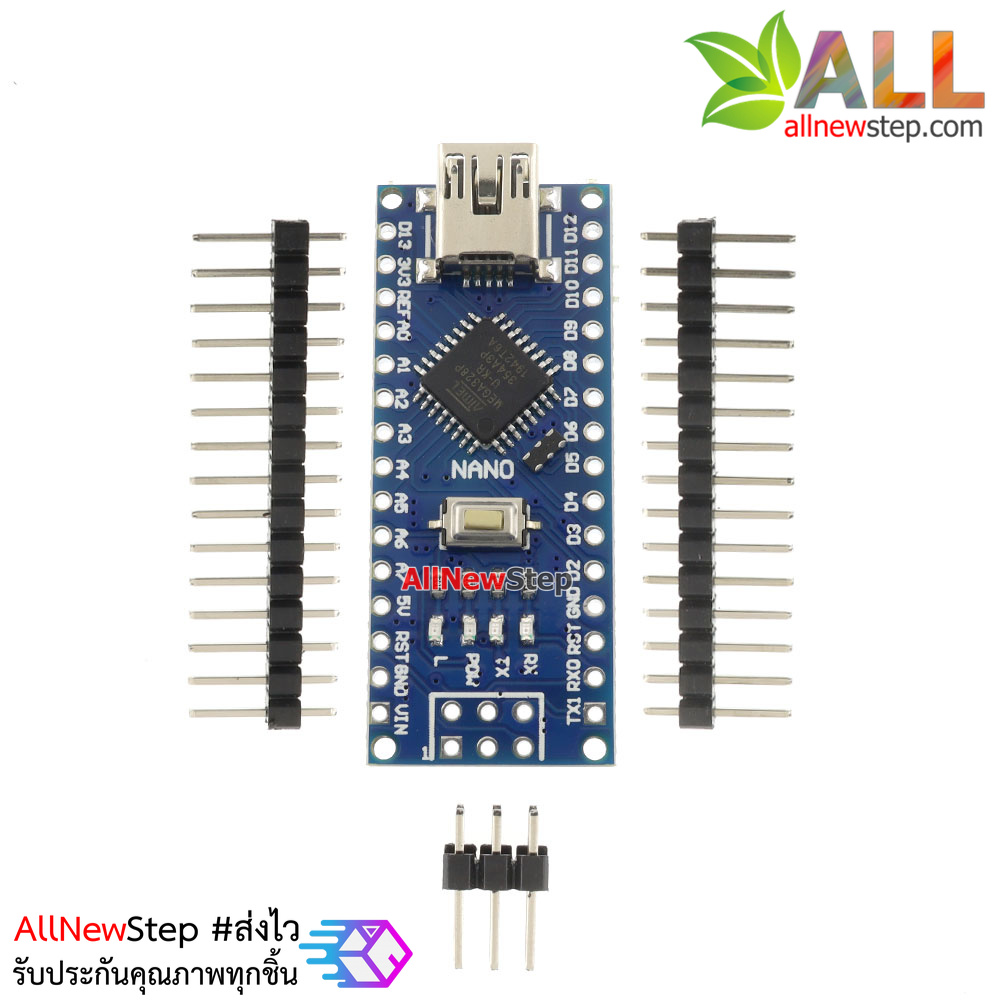 Nano 3.0 รุ่นใหม่ CH340 ยังไม่บัดรีขา Arduino Compatible atmega328P
