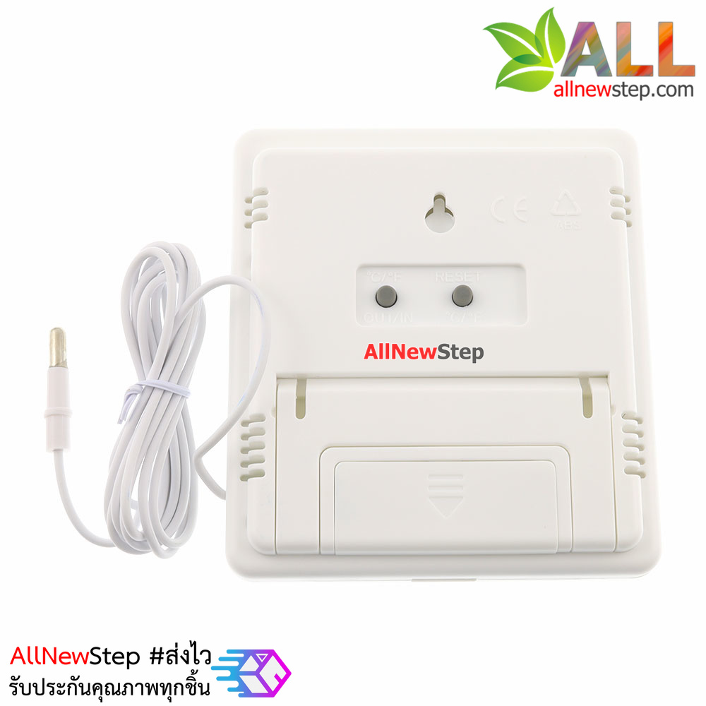 นาฬิกาพร้อมที่วัดอุณหภูมิและความชื้น Indoor Outdoor Thermo Hygro รุ่น HTC-2