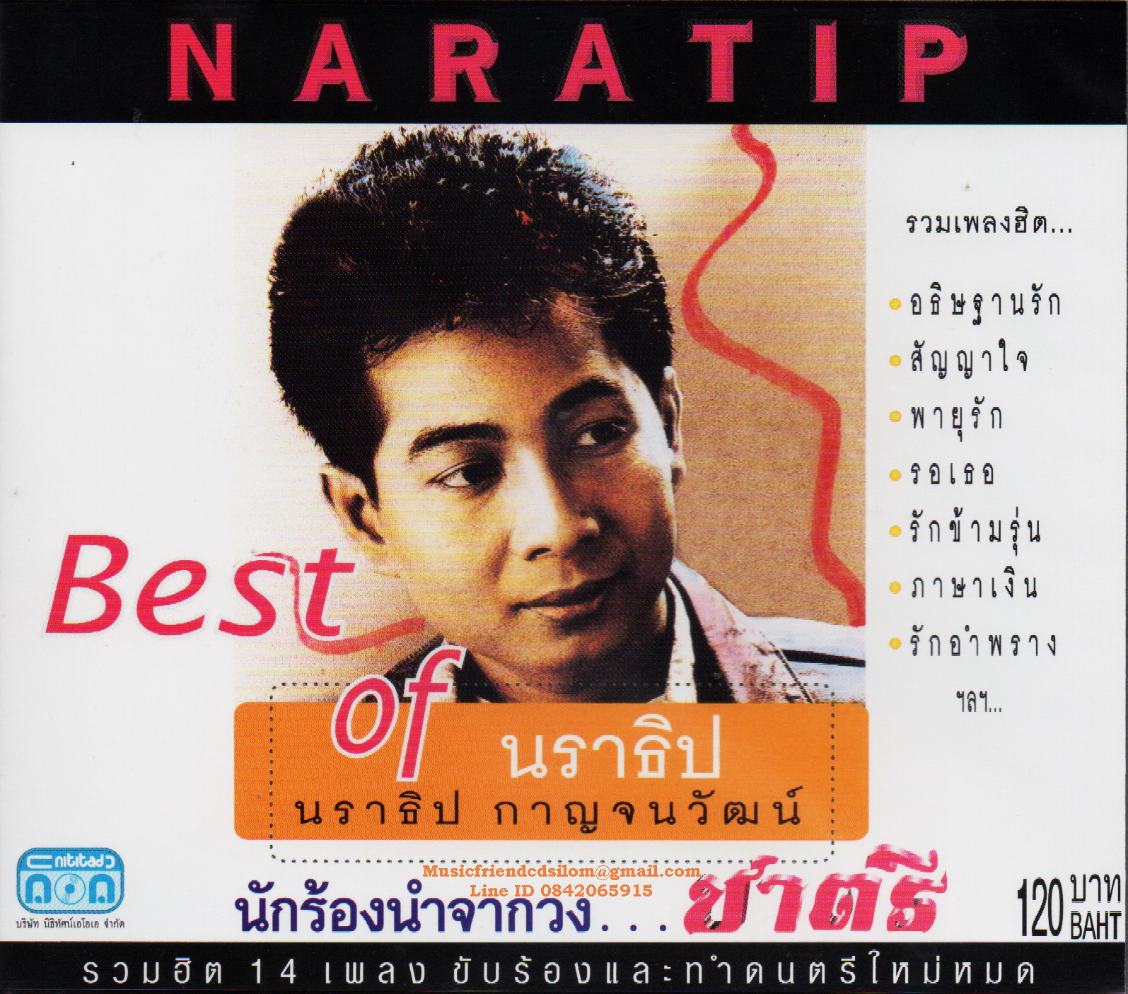 CD,นราธิป กาญจนวัฒน์ - Best Of Naratip Kanchanawat (ชาตรี)(Chatree)