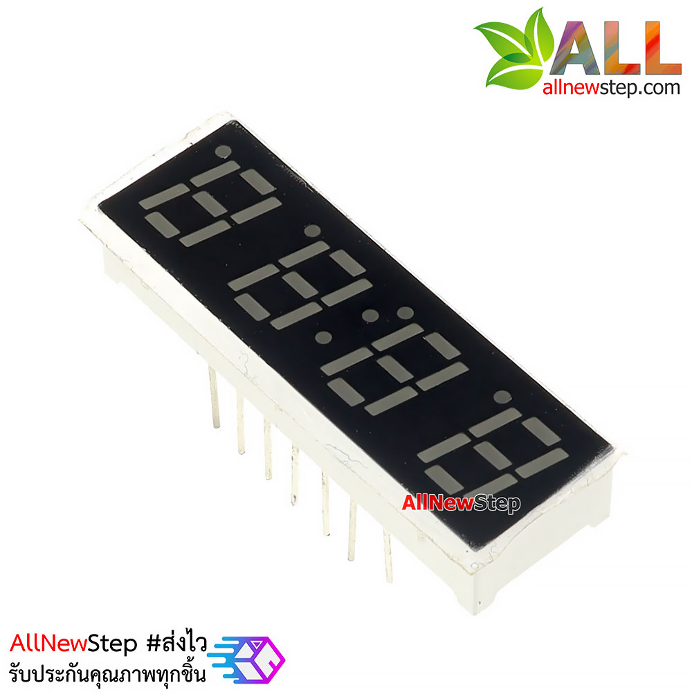 7 Segment 0.28 นิ้ว Common Cathode 4 digit Clock Red ไฟ 7 segment 0.28 4 หลักพร้อมจุดนาฬิกา สีแดงแบบไฟลบร่วมa2481AH
