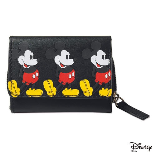 X-girl Micky Mouse mini wallet กระเป๋าสตางค์ใบสั้นที่แสนสะดวก สามารถจัดเก็บธนบัตรได้โดยไม่ต้องพับ และมีช่องสำหรับใส่เหรียญและบัตรได้อีกด้วย
