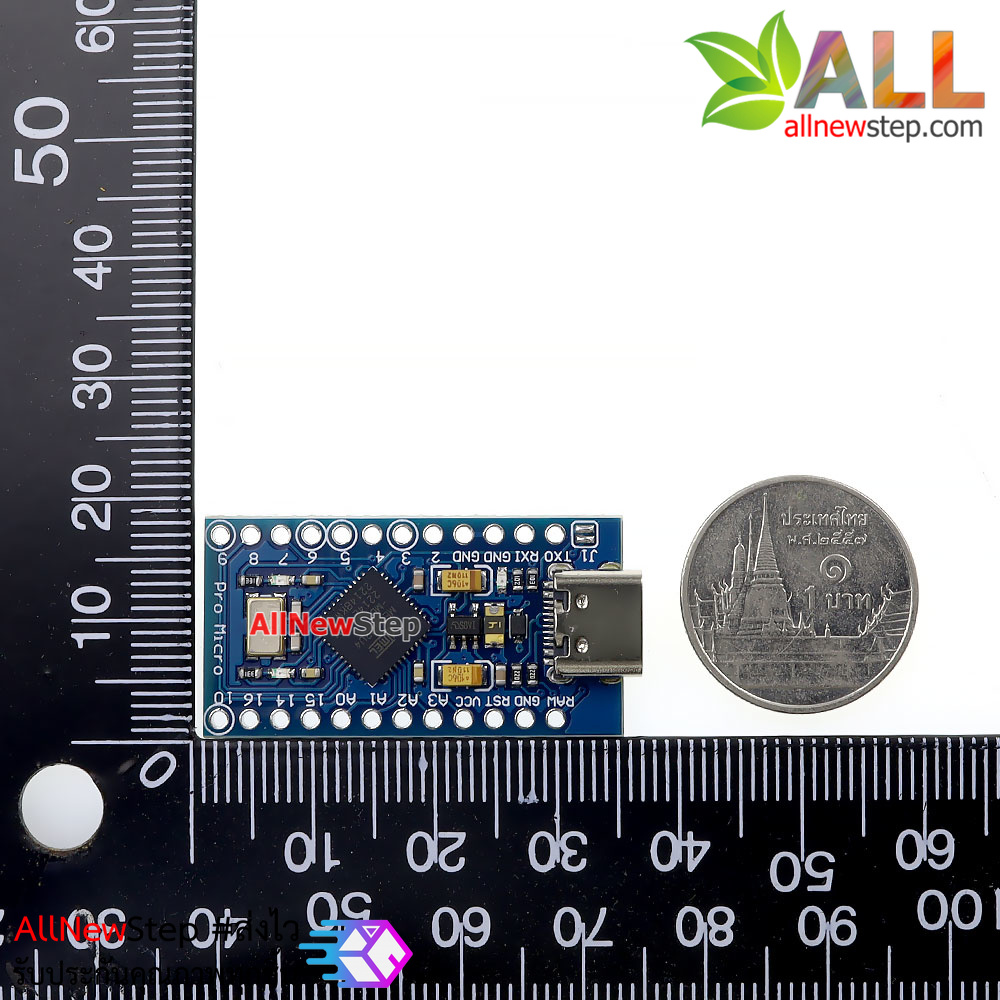บอร์ด Leonardo Pro Micro ATmega32U4 5V/16MHz พร้อม PIN Header Arduino-Compatible หัว usb type-c