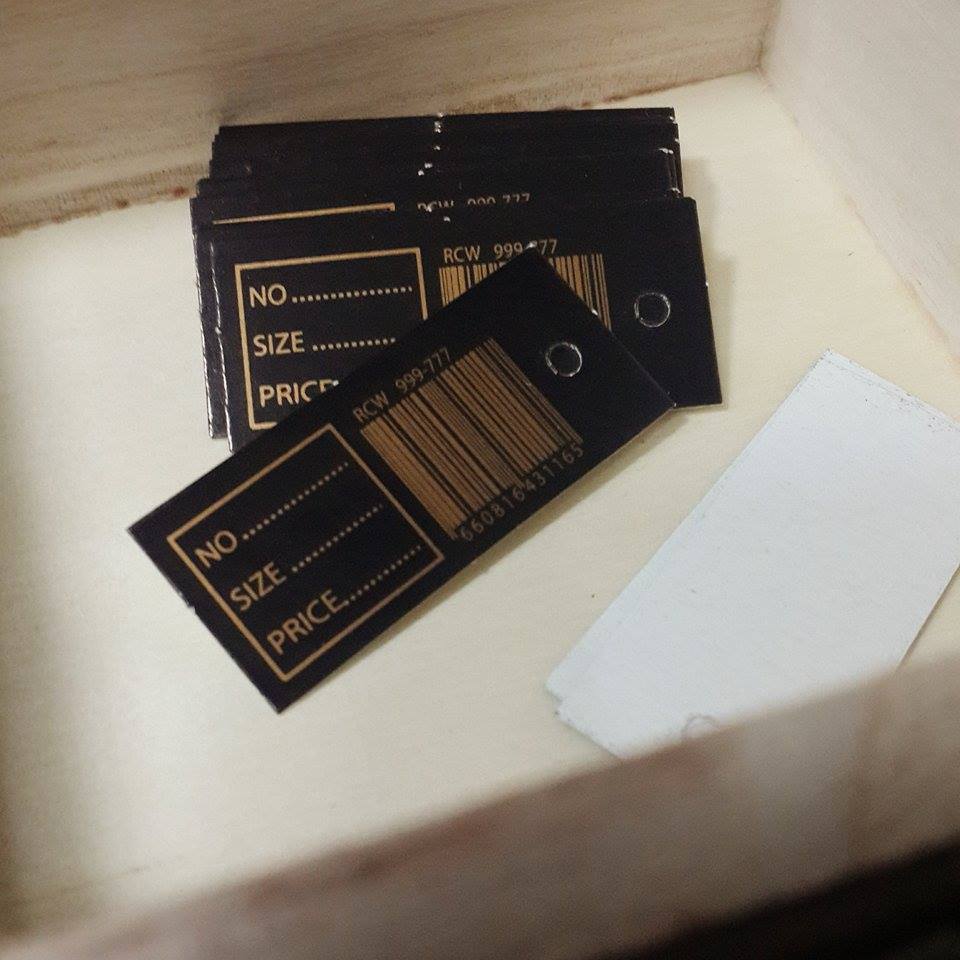 [ S ] ป้ายแท็ก ป้ายบาร์โค้ด ป้ายราคา แบบสำเร็จรูป กระดาษน้ำตาล ป้ายสำเร็จรูป