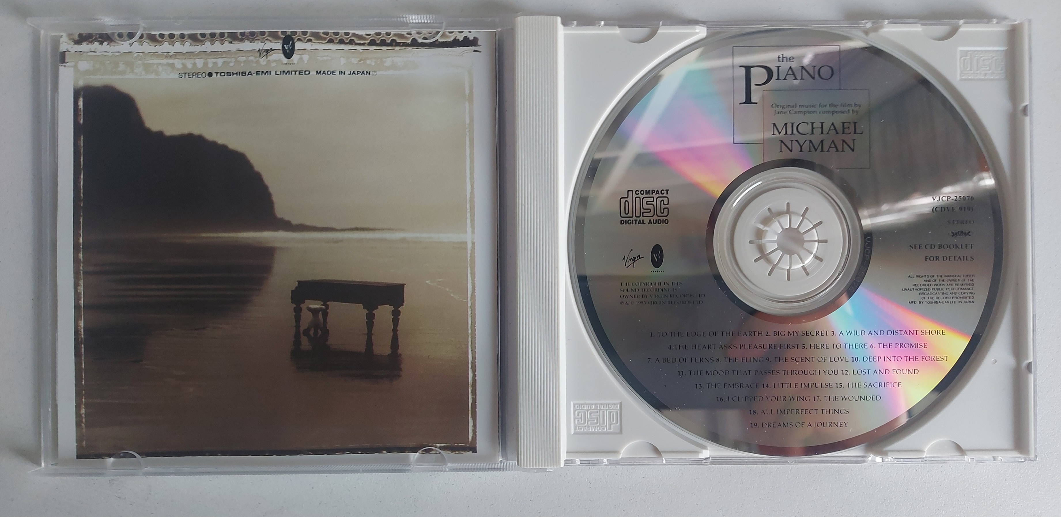 Used CD,The Piano (A+)(Original Music From The Film By Jane Campion composed by Michael Nyman)(Soundtrack)(1993)(Japan)