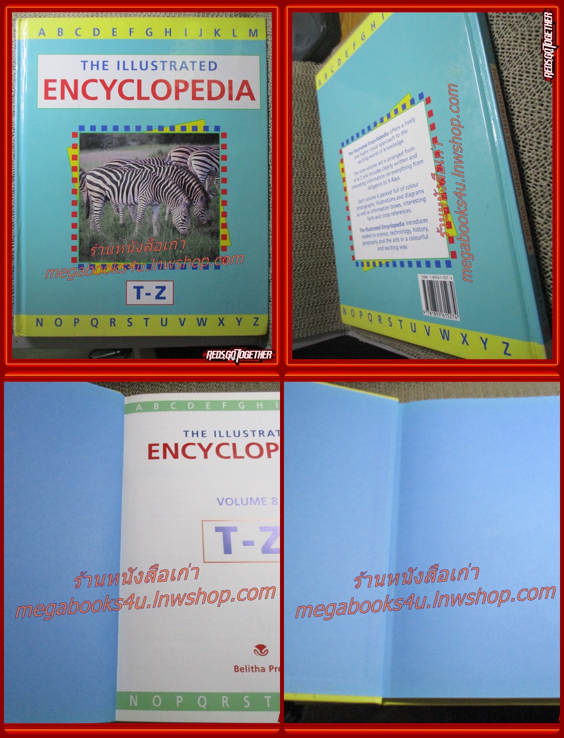 หนังสือเสริมทักษะภาษาอังกฤษ คำศัพท์ตามตัวอักษร THE ILLUSTRATED ENCYCLOPEDIA จำนวน9เล่มต่อชุด