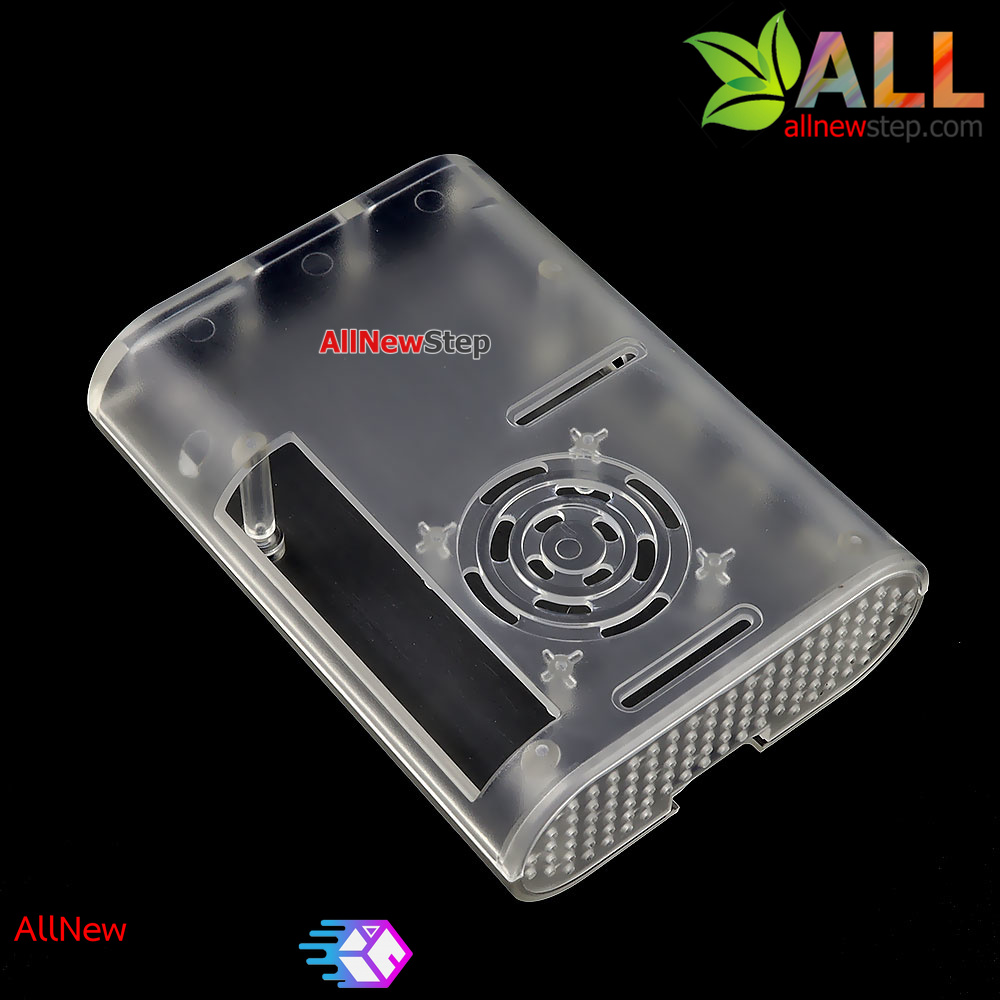 เคส Raspberry Pi4 shell Pi4 CASE raspberry pi4 พร้อมช่องติดพัดลม กล่องใส