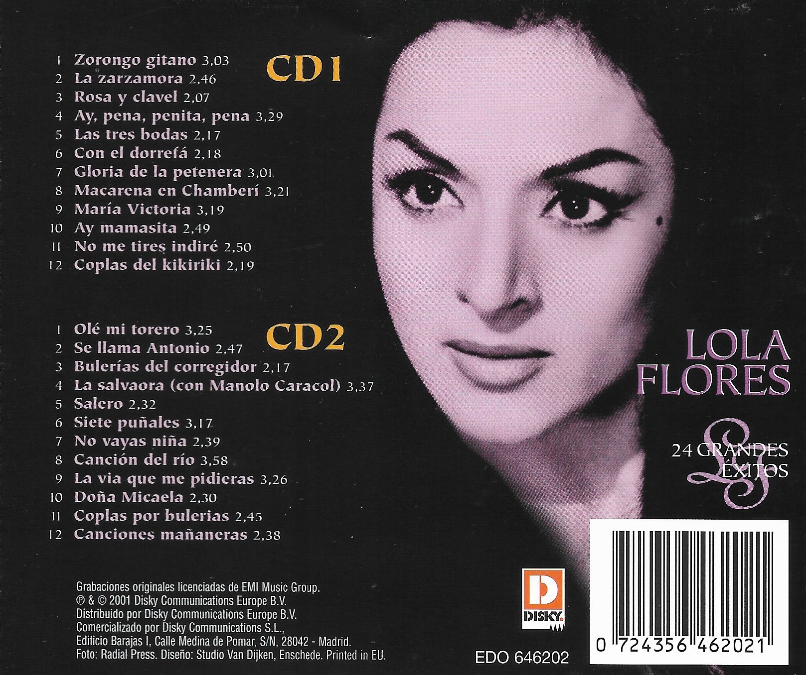 CD,Lola Flores - 24 Grandes Éxitos (2CD)(2001)(EU)