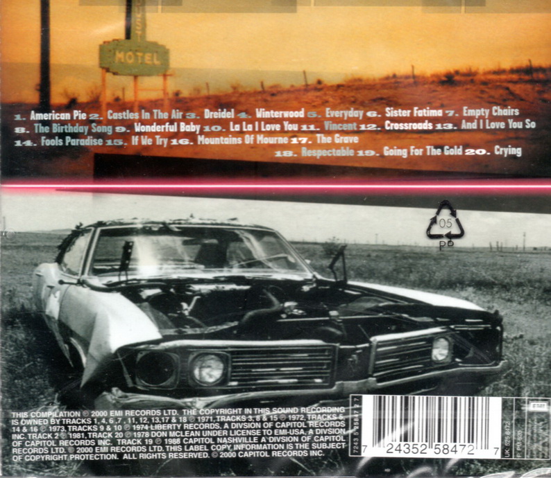 CD,Don McLean - American Pie The Greatest Hits(EU)