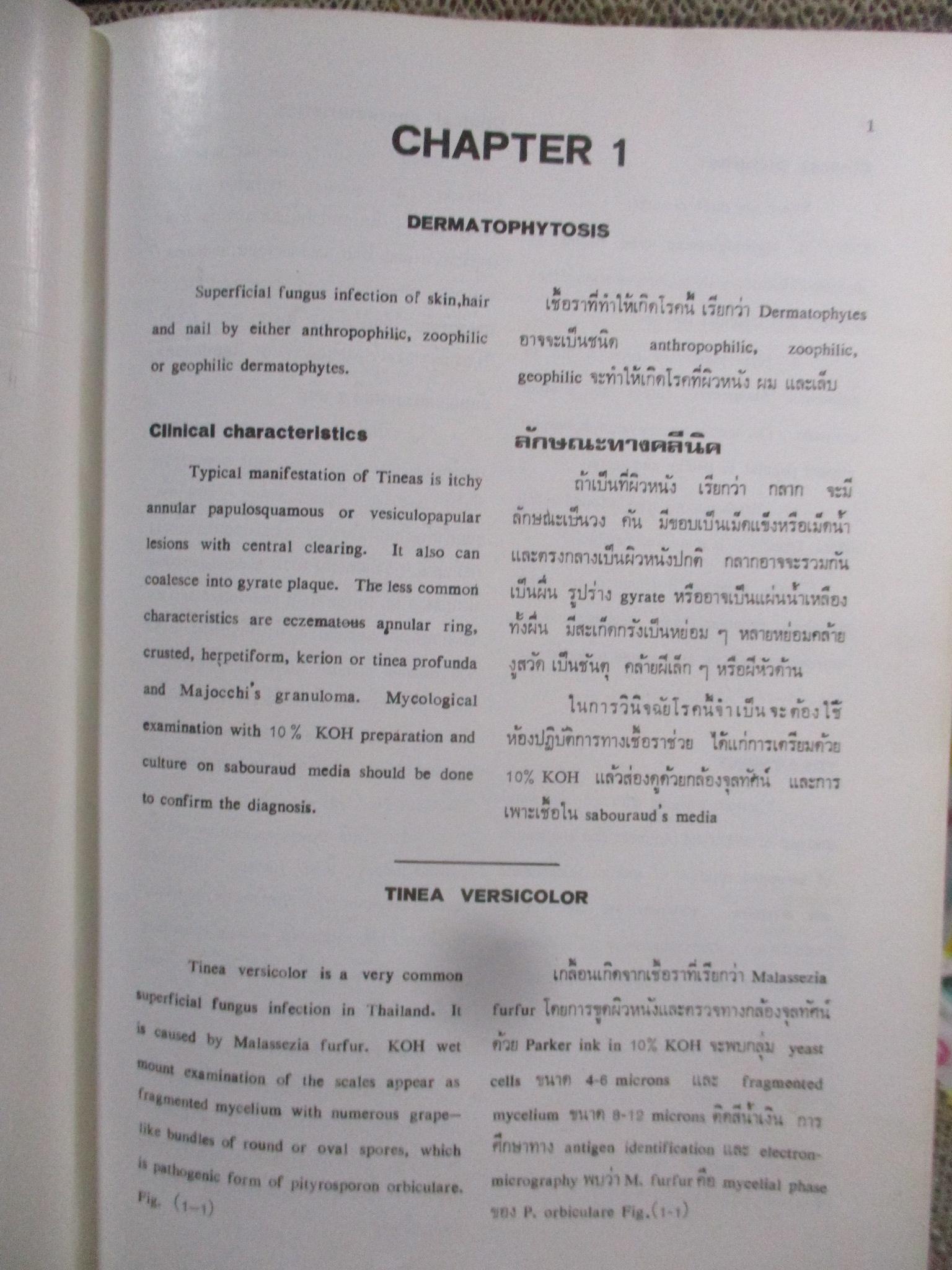 หนังสือ ภาพสีโรคผิวหนังในประเทศไทย / COLOR ATLAS OF SKIN DISEASES / สถาบันโรคผิวหนัง /หน้าปกดูเก่าหน่อย เกิดจากปกพลาสติกเก่า (F/B)