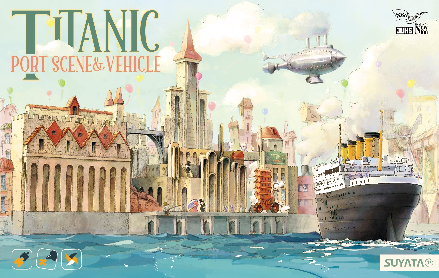 EGG SHIP TITANIC PORT SCENE & VEHICLE