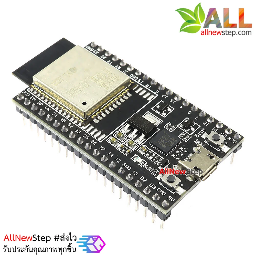 ESP32 WROOM-32D ESP32 บอร์ด ESP32 NodeMCU 38p ESP-32 CP2102 38 ขา หัวต่อ micro usb