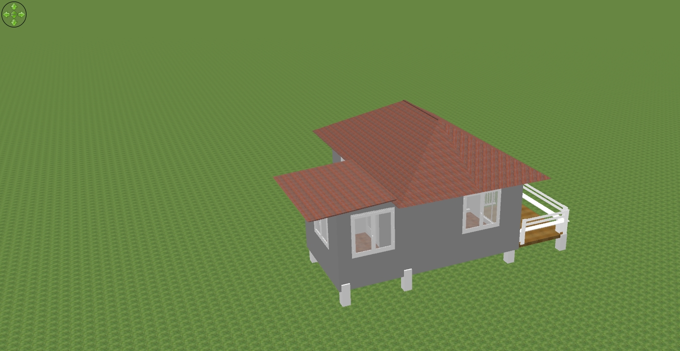 บ้านน็อคดาวน์ ขนาด 4*6 เมตร และมีครัวต่อด้านข้าง ขนาด 3*2 เมตร