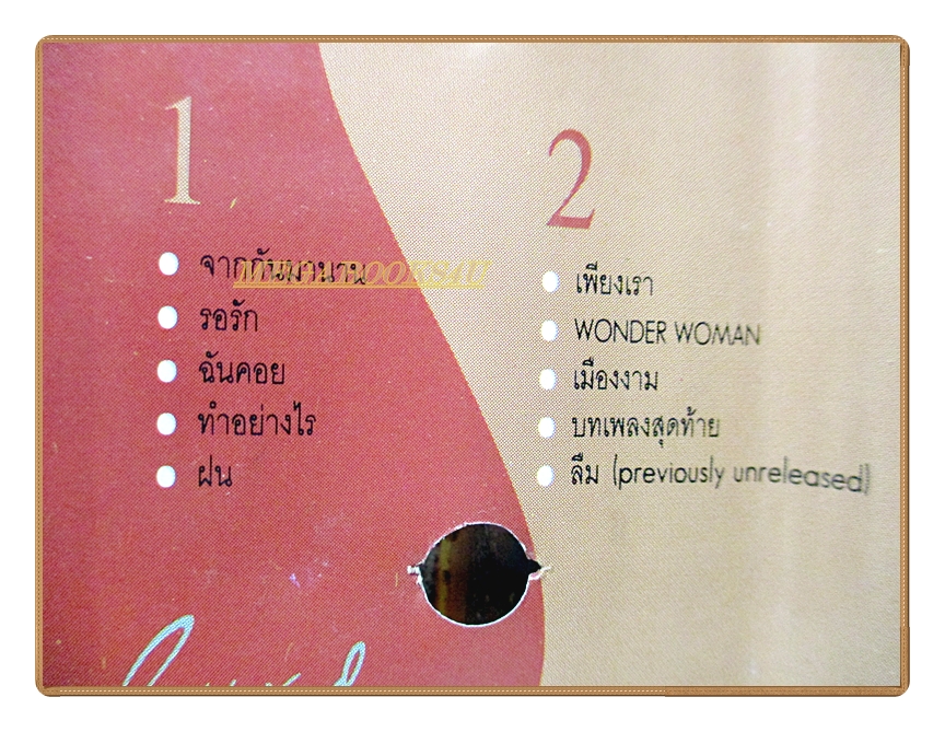 เทปเพลงไทยสากล เบิร์ดกะฮาร์ท ชุดจากกันมานาน ปี2534