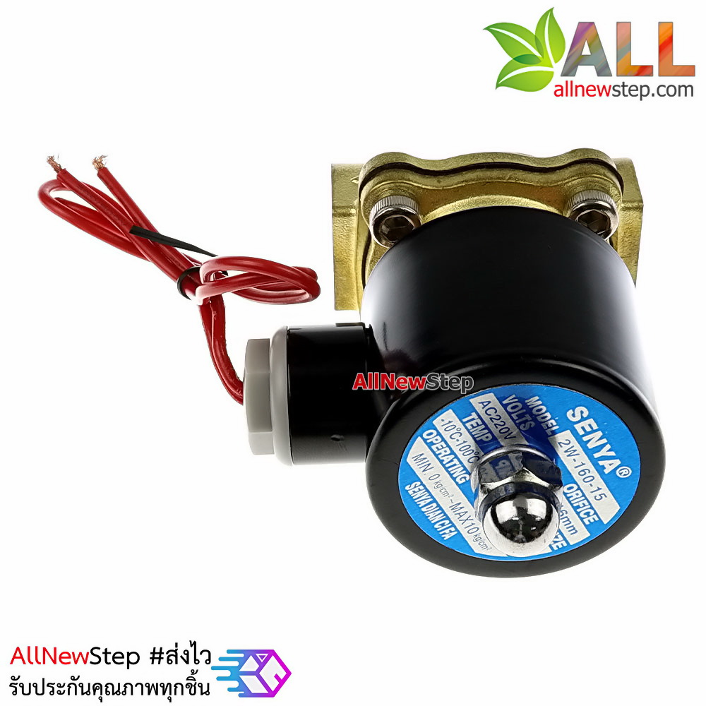 Solenoid Valve โซลินอยวาล์ว ทองเหลือง สองทาง รุ่น 2W-160-15 AC 220V ขนาด 4 หุน 220V