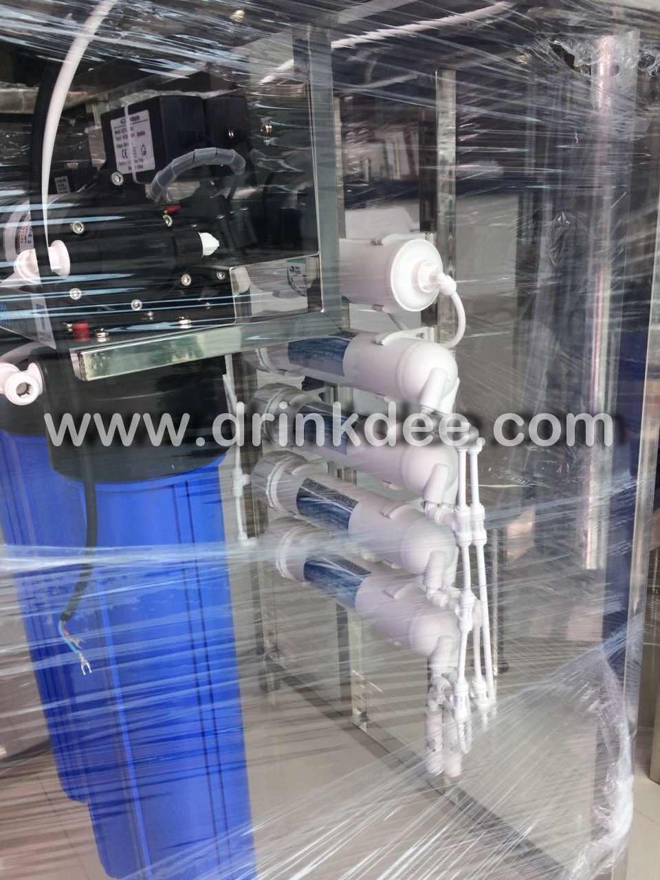 เครื่องกรองน้ำ 5 ขั้นตอน RO.600G (โครง+ถัง 200L+ ลูกลอย+ตู้คอนโทรล)