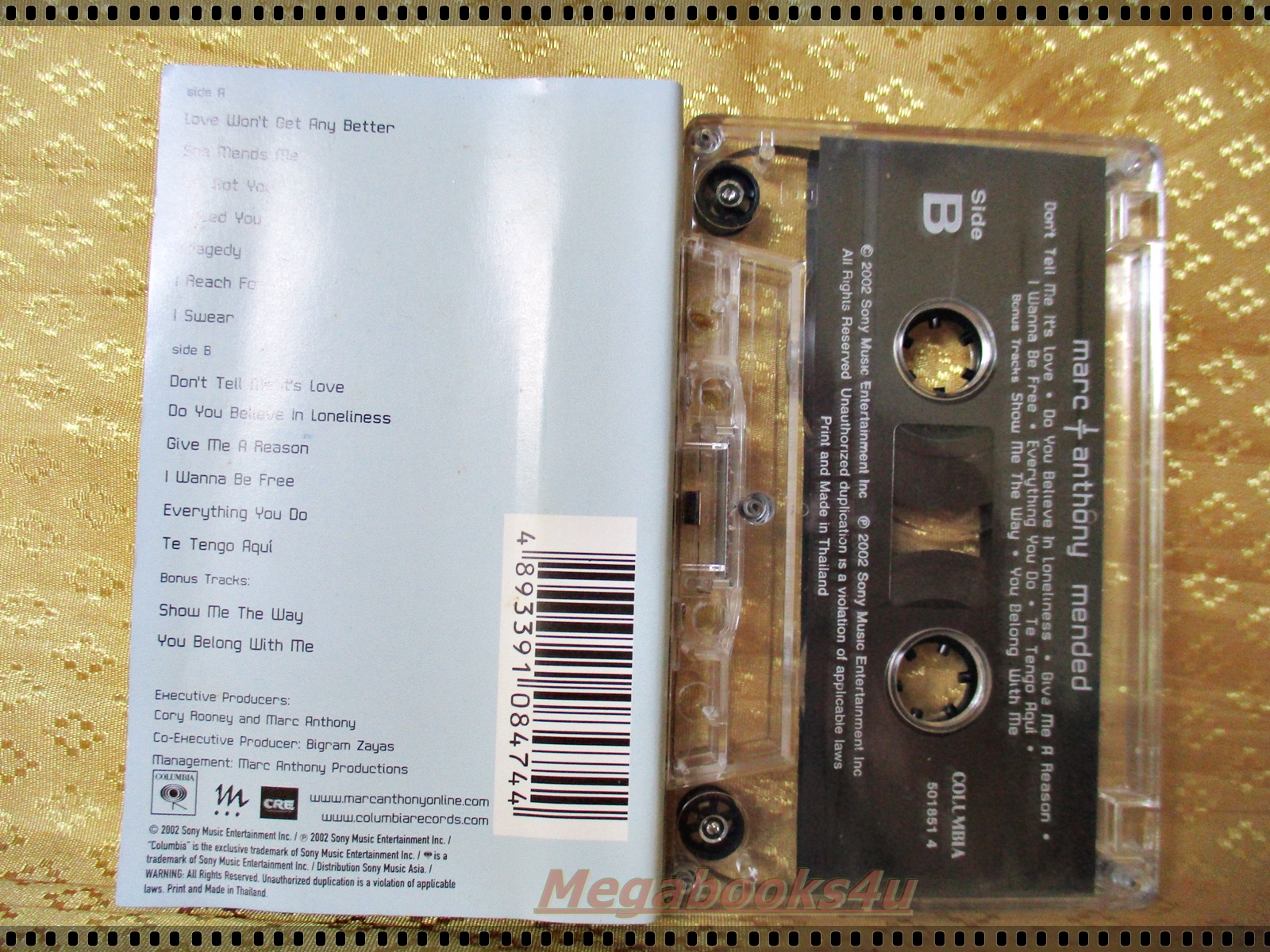 เทปเพลงสากล MARC ANTHONY อัลบั้ม MENDED