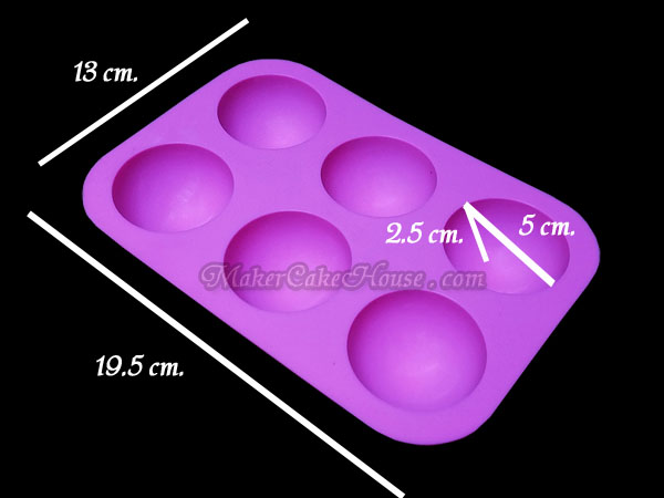 พิมพ์เค้กส้ม / พิมพ์ครึ่งวงกลม ขนาดเล็ก