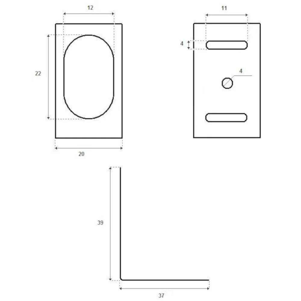 ขายึดเซ็นเซอร์ตรวจจับโลหะ LJ12A3 Inductive Proximity M12 Bracket L-Type