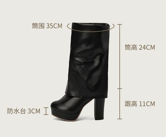รองเท้าบูทยาวถึงน่อง ไซส์ 34-43 สีดำ/ขาว/ส้ม/เขียว/ชมพู