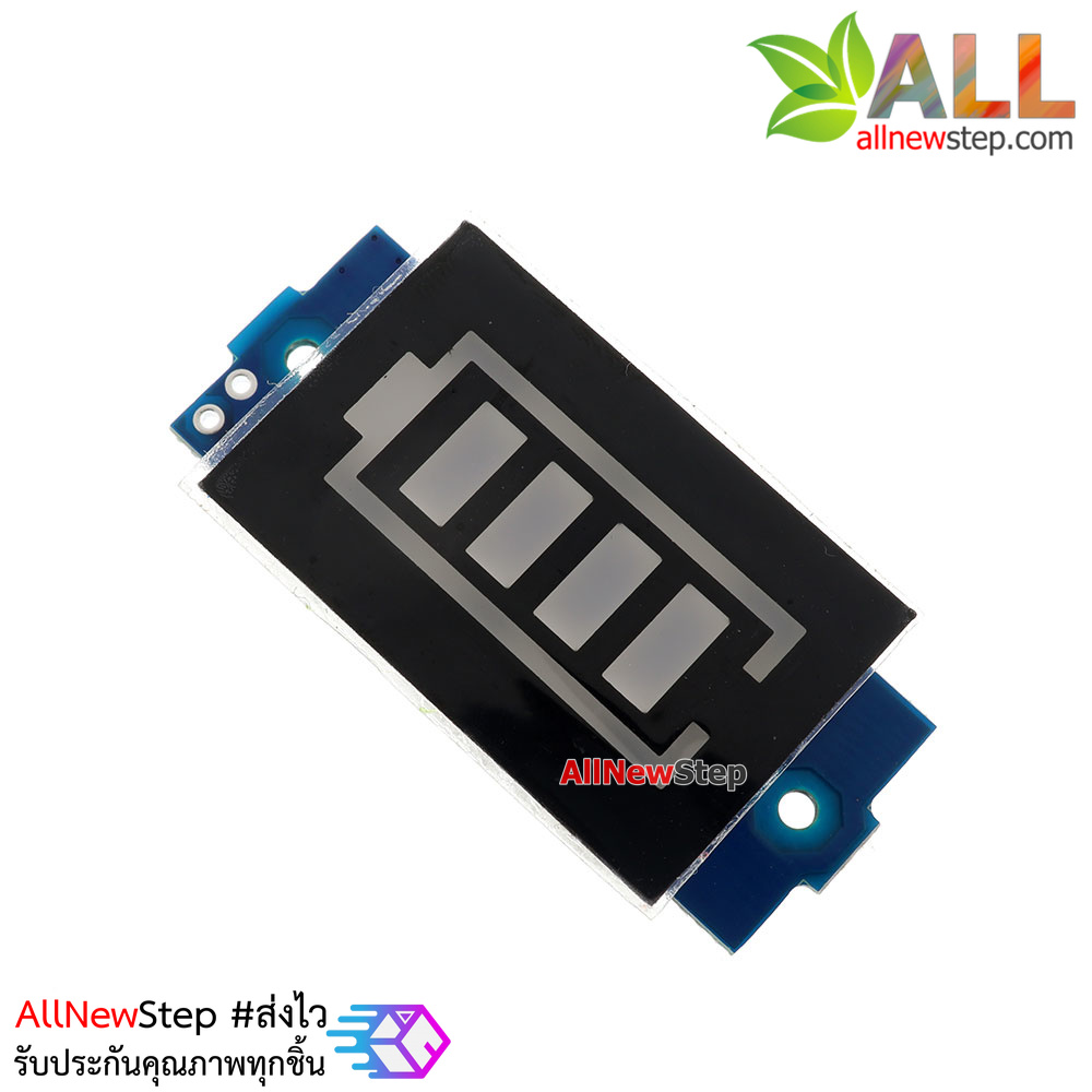 Battery power indicator battery level 11.1-12.6V โมดูล วัดระดับแบตเตอร์รี่ 11.1-12.6V ไฟแสดงผล 4 สีน้ำเงิน