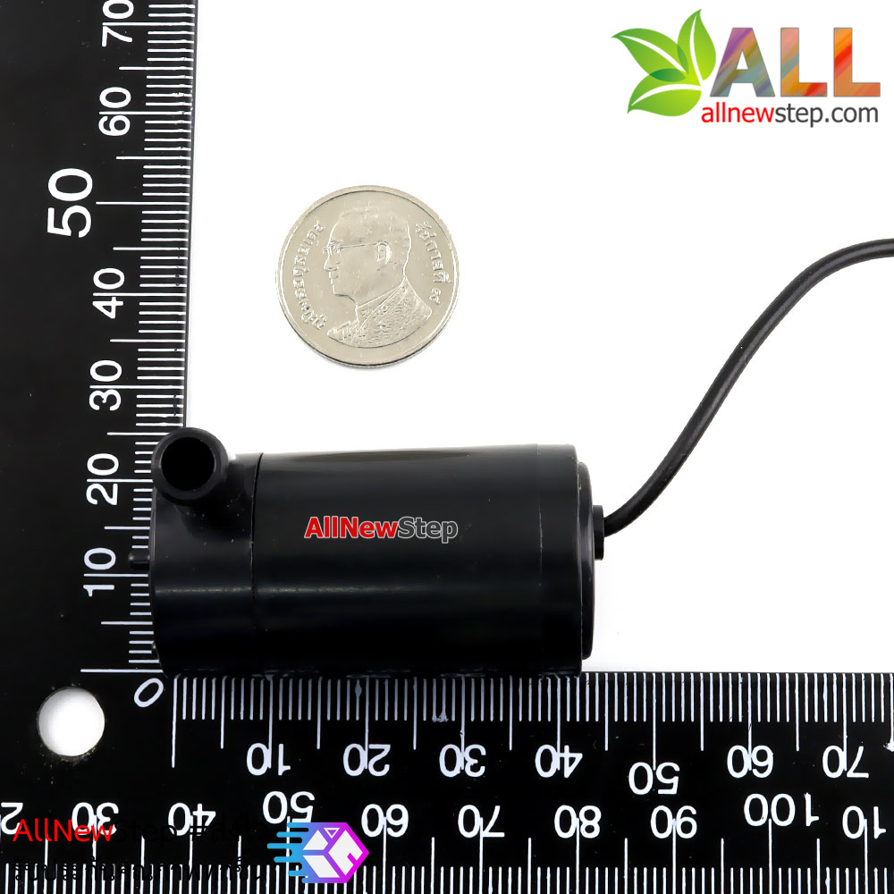ปั๊มน้ำ USB ขนาดเล็ก 3-5V Silent pump mini micro water pump สีดำ