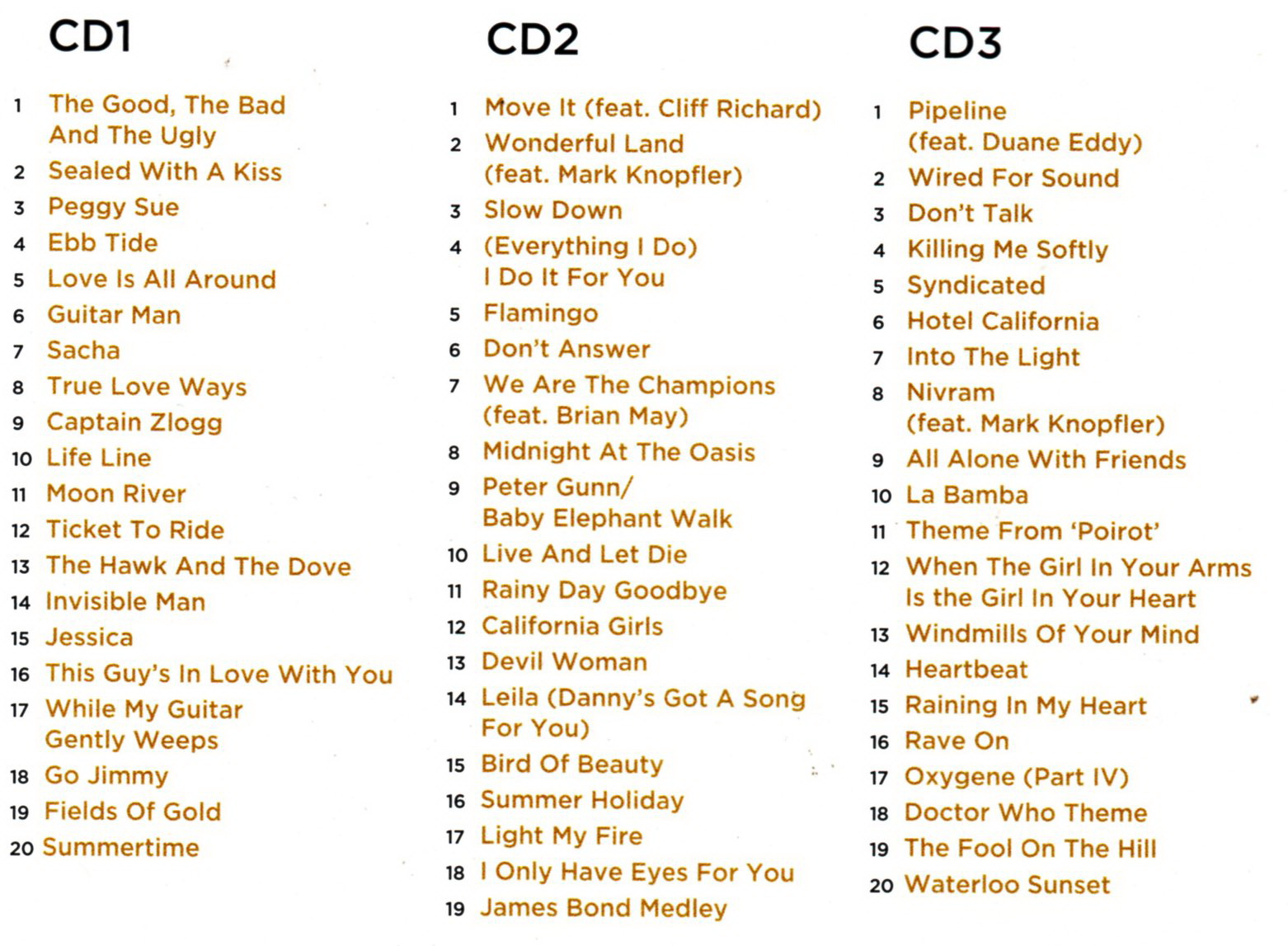 CD,Hank Marvin – Gold (3CD)(In Strumental)(Oldies 70 80)