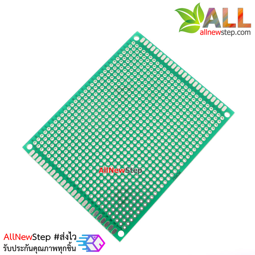 แผ่น PCB อเนกประสงค์สีเขียวแบบ 1 ด้าน ขนาด 7x9 cm