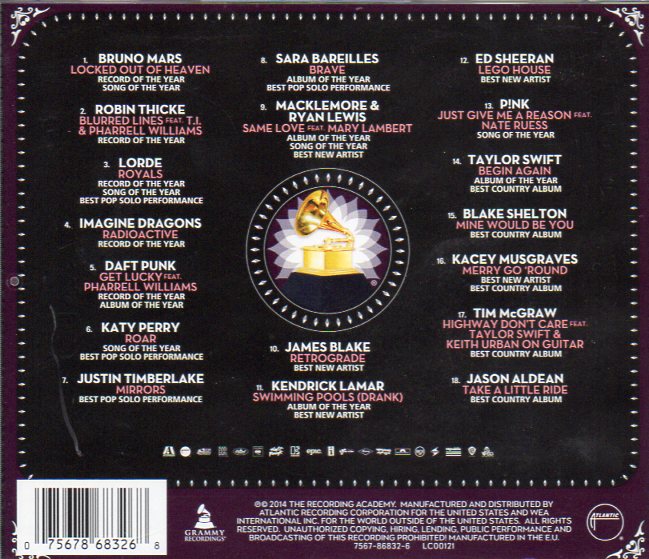 CD,2014 Grammy Nominees(USA)