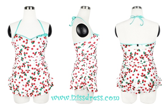 **พร้อมส่ง**ชุดว่ายน้ำวันพีช one-piece แบบ takani ลายเชอร์รี่พื้นขาว ช่วงอกติดโบว์สีแดงลายสก็อตผูกโบว์ด้านหลัง ช่วงเอว trap ผ้าด้านข้างเพื่อช่วยอำพรางหน้าท้อง ทำให้ดู sexy+น่ารัก ไม่โป๊คร้า คุณภาพดีมากๆ เหมือนแบบค่ะ