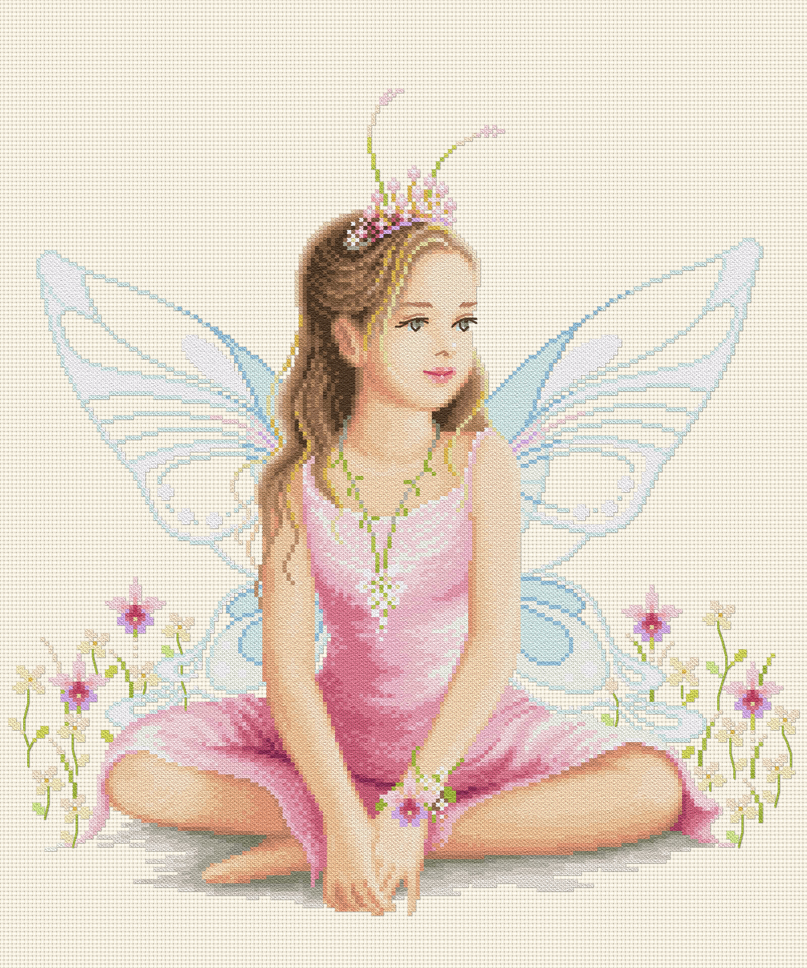 Jasmine ชุดปักครอสติช Pink Fairy