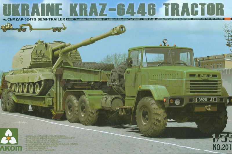 1/35 Ukrainian KRAZ-6446 with ChMZAP-5247G semi-trailer 1