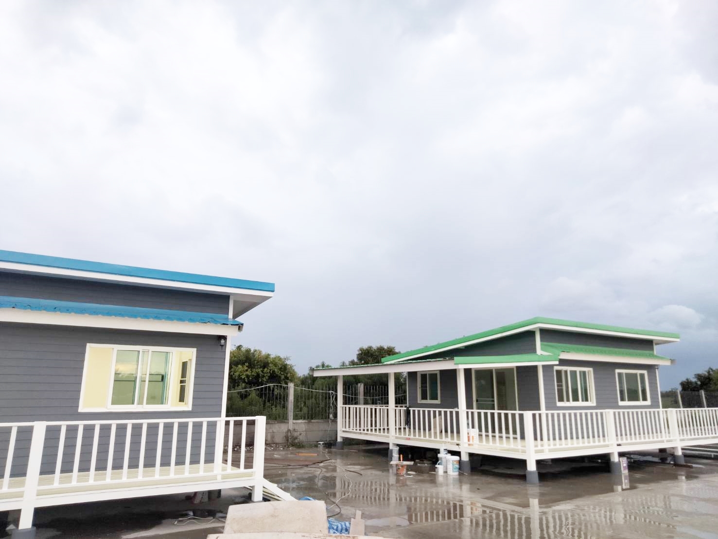 บ้านน็อคดาวน์ ขนาด 9 * 8 เมตร ในตัวบ้าน ขนาด 6*6 เมตร ราคา 550000 บาท