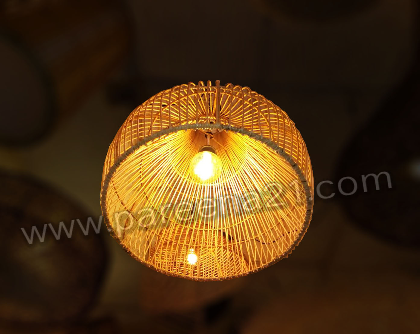 Rattan Ceiling Lamps โคมไฟหวายแบบแขวนเพดาน #16