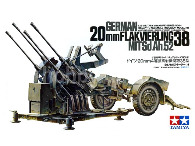 1/35 20 mm Flakvierling 38 Mit Sd.Ah. 52