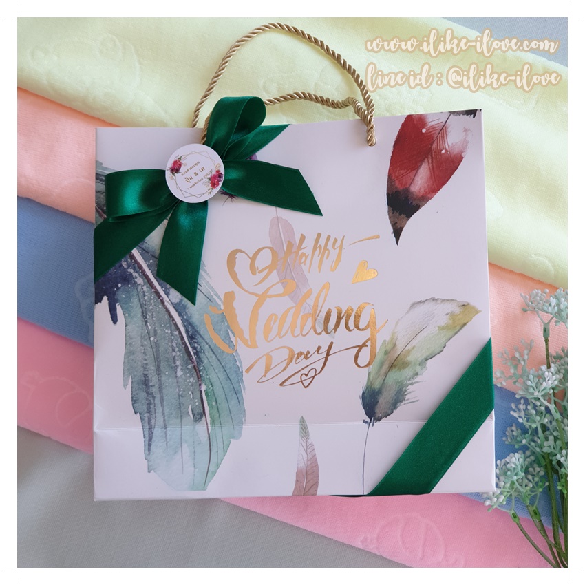 ผ้าขนหนูนาโนเนื้อหนาพิเศษสีหวาน ขนาดเช็ดตัว 70x140 ซ.ม. แพ็คกล่องพร้อมถุงหูหิ้ว