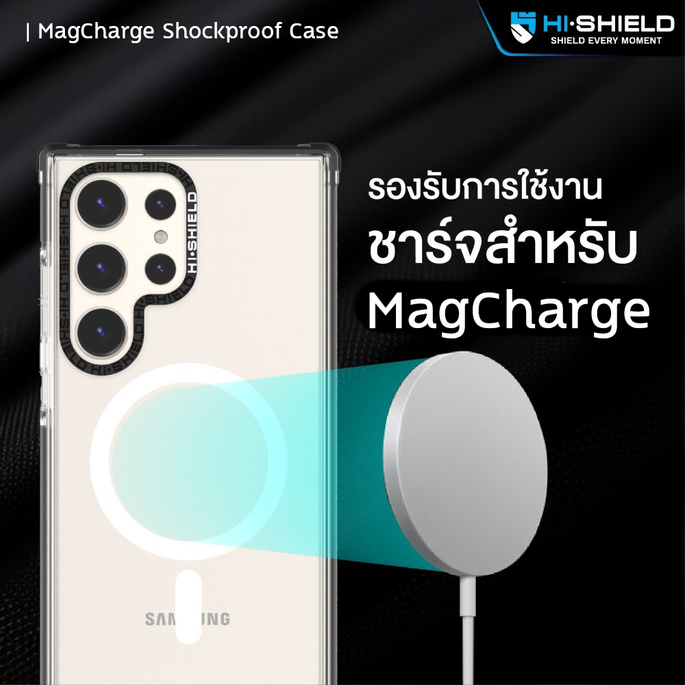 Hishield Magsafe ShockProof Case เคสกันกระแทก x2 ใช้สำหรับ Samsung S25 Ultra S24 UItra ใบกำกับภาษี