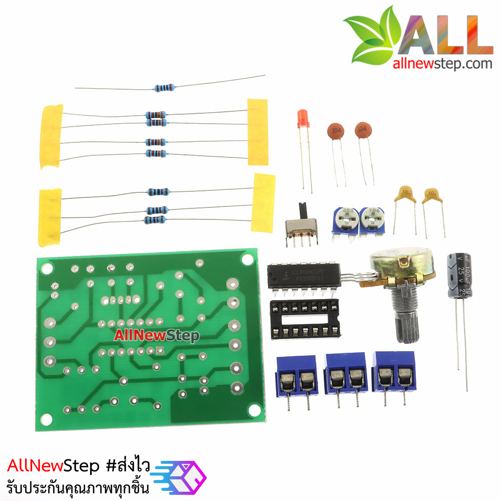 ชุด kit วงจรกำเนิดสัญญาณ ICL8038 function signal generator multi-channel waveform generation
