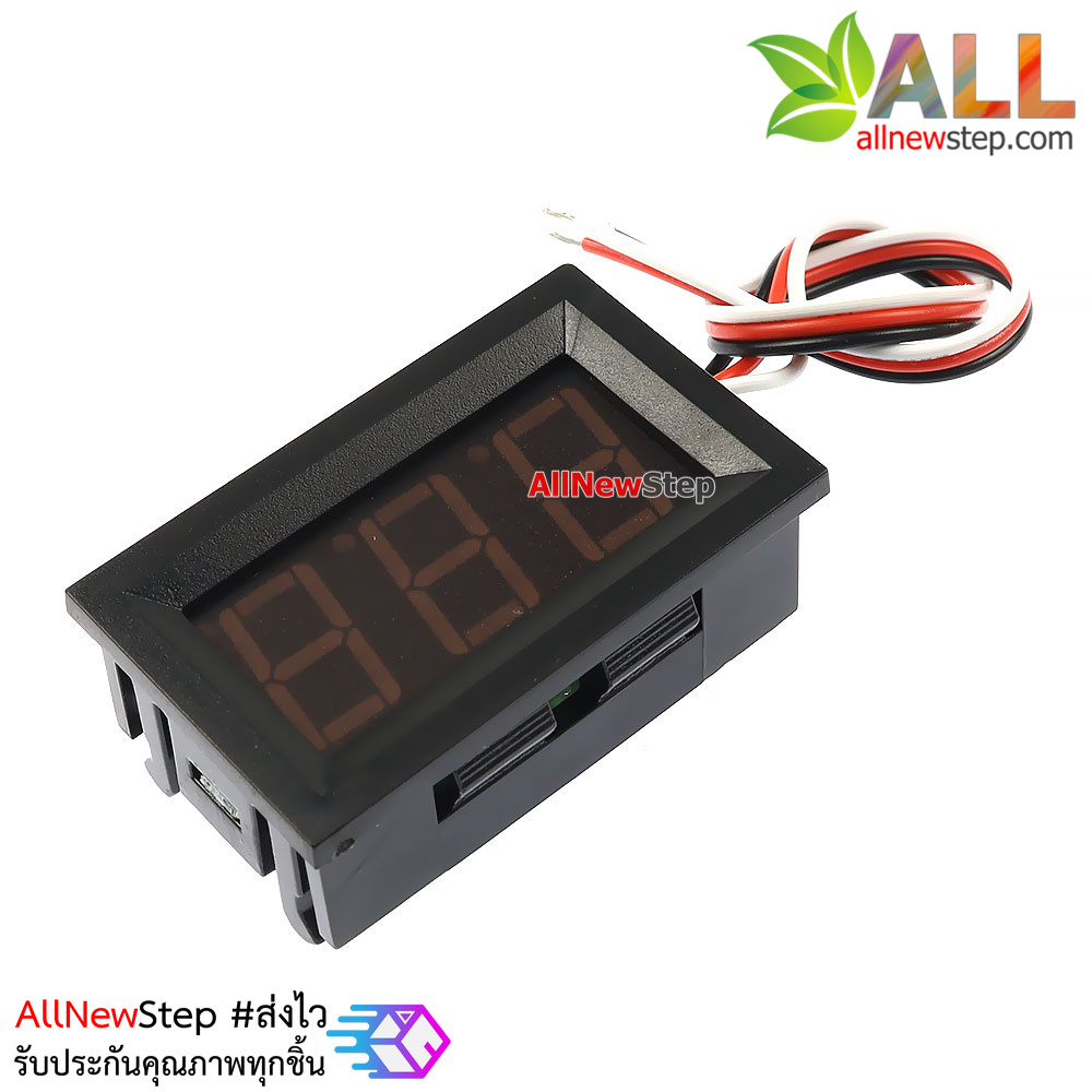 โมดูลดิจิตอลโวลต์มิเตอร์ 0-100VDC จอสีแดง ขนาด 0.56 นิ้ว